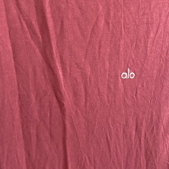 ALO Yoga Women's All Day Short Sleeve Tee Mauve Size Medium (8-10) - Picture 2 of 8